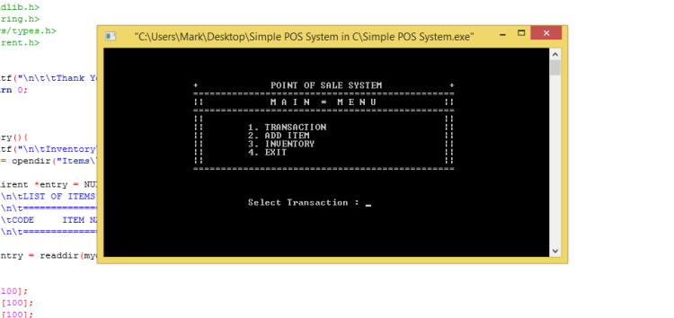 Simple POS System in C Free Source Code | SourceCodester